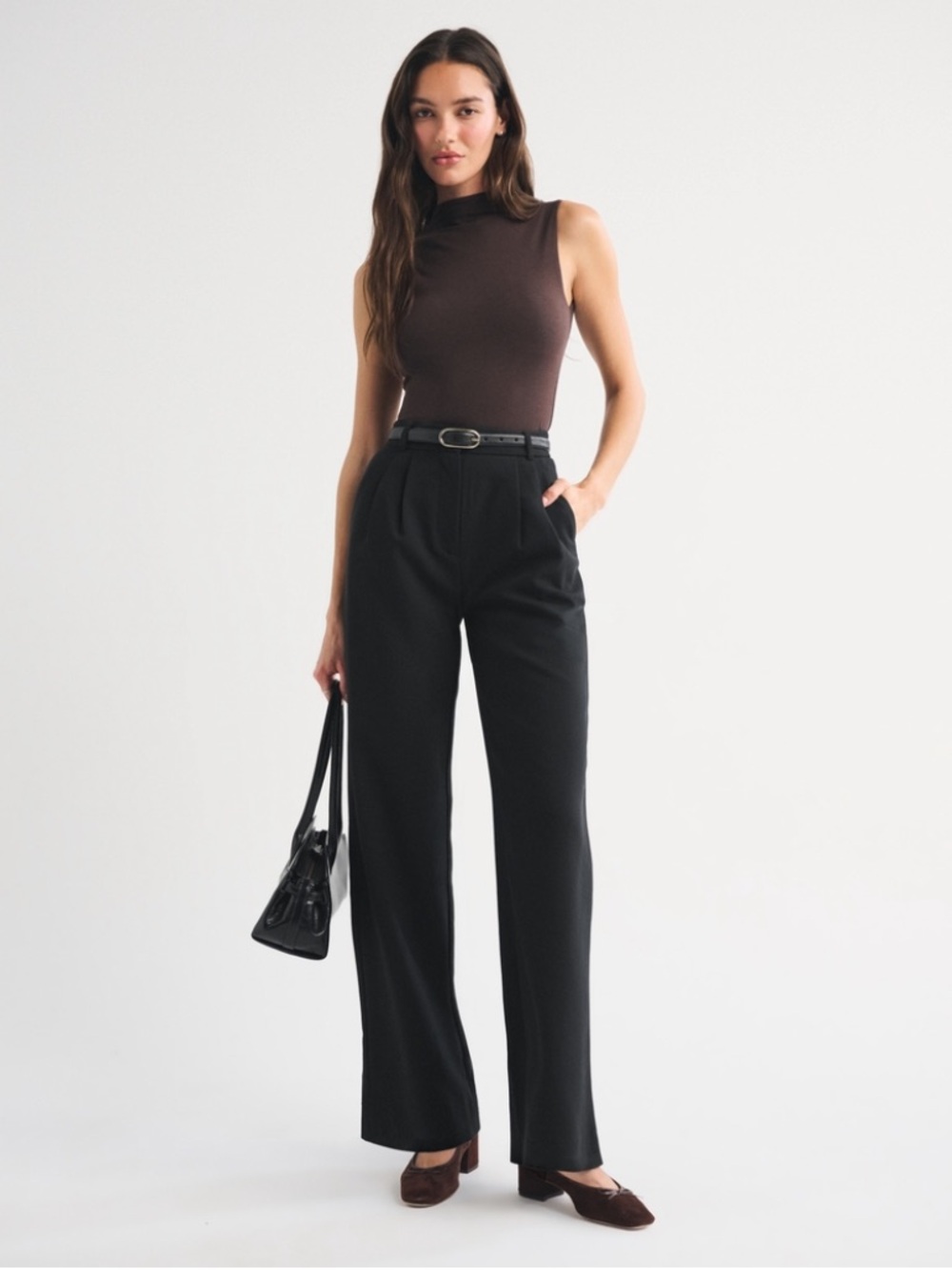 NWT A&F Sloane Tailored Wide Leg Pant 26S